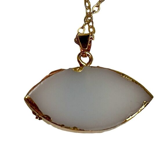 Evil Eye Bohemian Turkish Pendant Necklace w/ Gold Clavicle Chain *New* - Picture 6 of 11